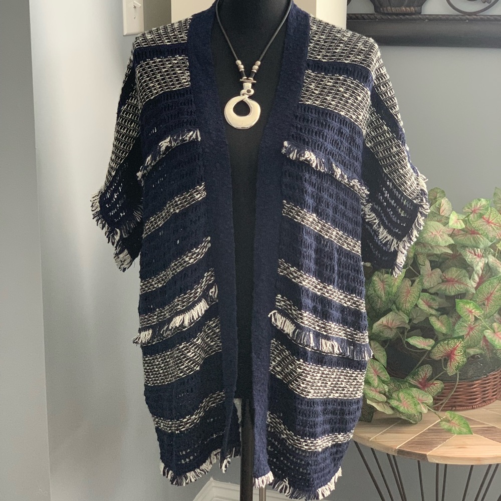 Lucky Brand Fringe detail cardigan NWOT